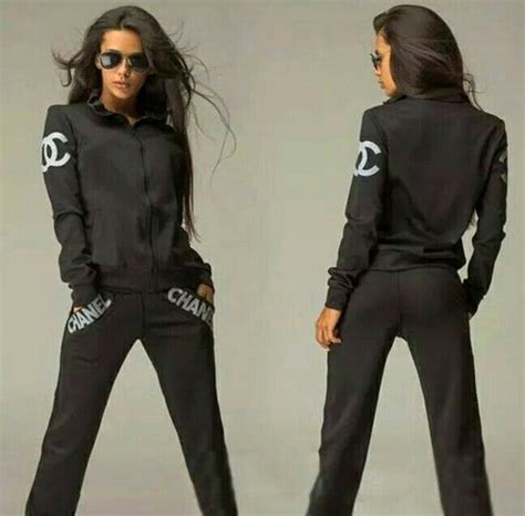 chanel tracksuit fake|Chanel tracksuit for ladies.